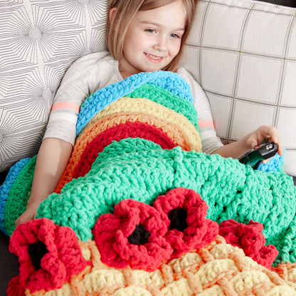 Bernat Over the Rainbow Crochet Snuggle Sack Crochet Blanket made in Bernat Baby Blanket yarn