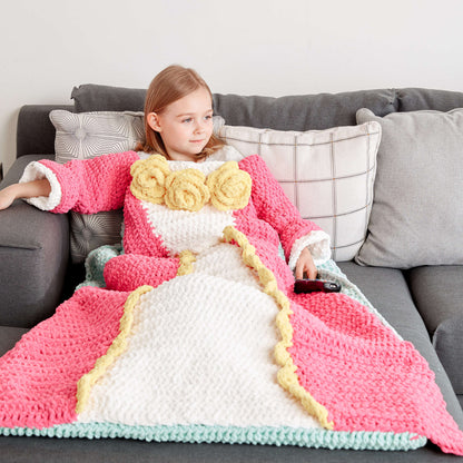 Bernat Dreamy Princess Crochet Snuggle Sack Crochet Blanket made in Bernat Baby Blanket yarn