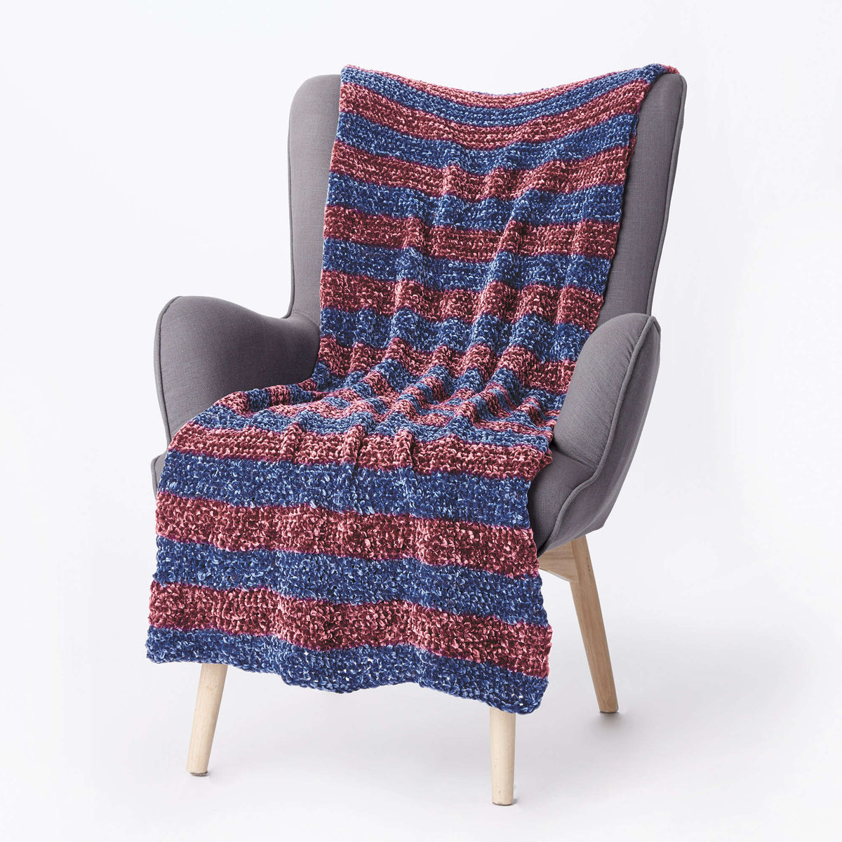 Crochet Blanket made in Bernat Velvet yarn