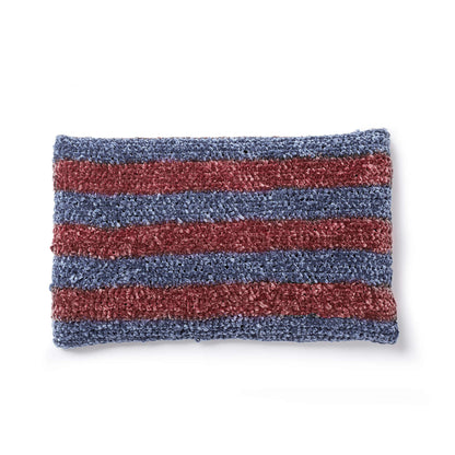 Bernat Crochet Striped Afghan Crochet Blanket made in Bernat Velvet yarn
