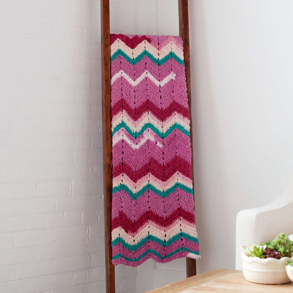 Bernat Chevron Breeze Crochet Afghan Crochet Blanket made in Bernat Blanket Breezy yarn