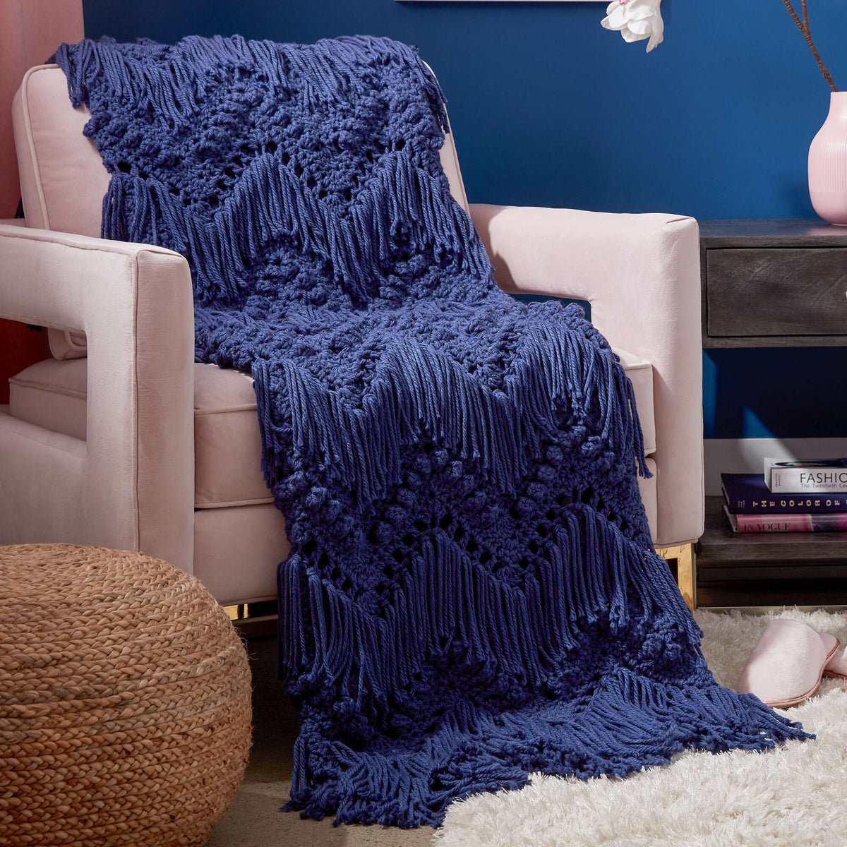 Crochet Blanket made in Bernat Softee Chunky yarn