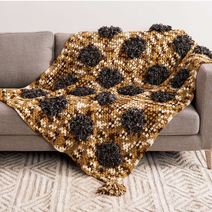 Bernat Loopy Dots Crochet Blanket Crochet Blanket made in Bernat Blanket yarn