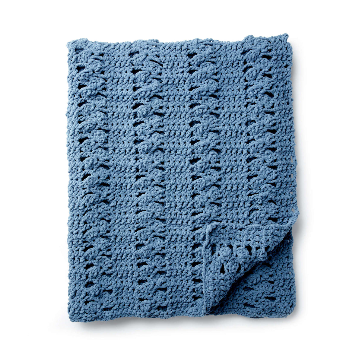 Crochet Blanket made in Bernat Blanket yarn