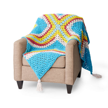Bernat Mitered In the Middle Crochet Blanket Crochet Blanket made in Bernat Blanket Breezy yarn