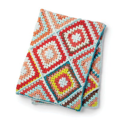 Bernat Random Granny Crochet Afghan Crochet Blanket made in Bernat Blanket Breezy yarn