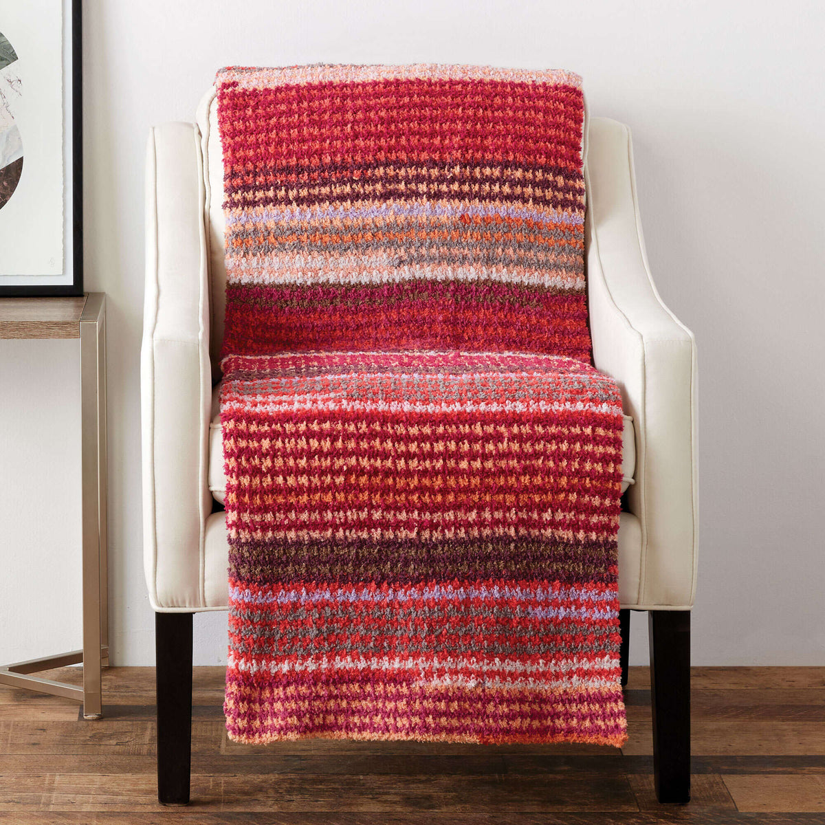 Crochet Blanket made in Bernat Blanket Breezy yarn