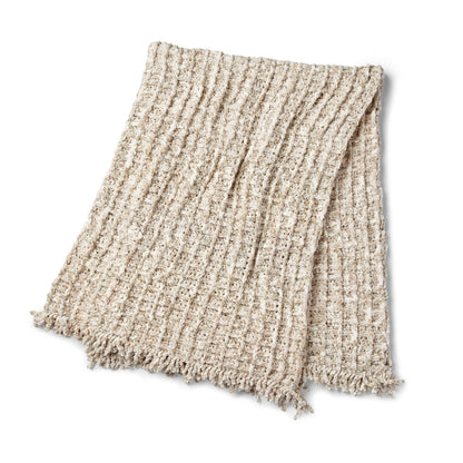 Bernat Waffle & Fringe Crochet Blanket Single Size