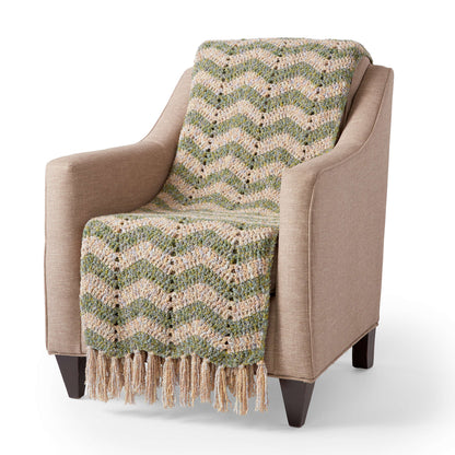 Bernat Mossy Mountains & Valleys Crochet Blanket Crochet Blanket made in Bernat Tweedie yarn