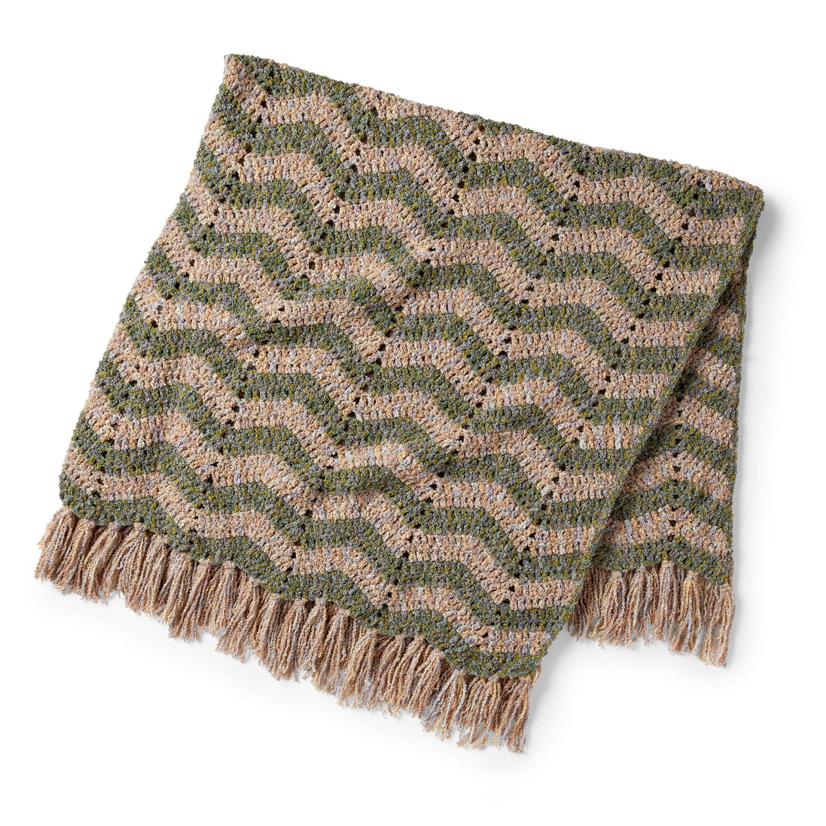 Crochet Blanket made in Bernat Tweedie yarn