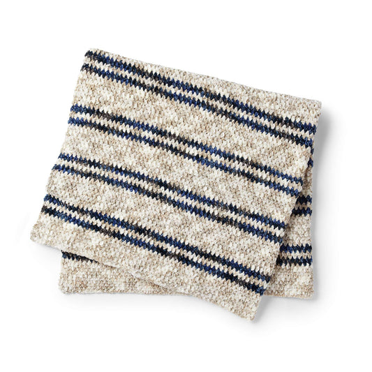 Crochet Blanket made in Bernat Crushed Velvet yarn