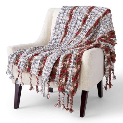 Bernat Vertical Stripes Crochet Blanket Single Size