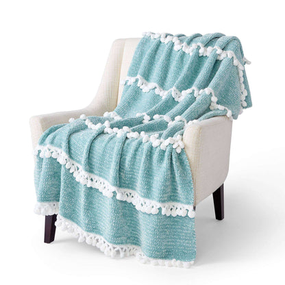 Bernat bobbly Fringe crochet blanket Crochet Blanket made in Bernat Velvet yarn