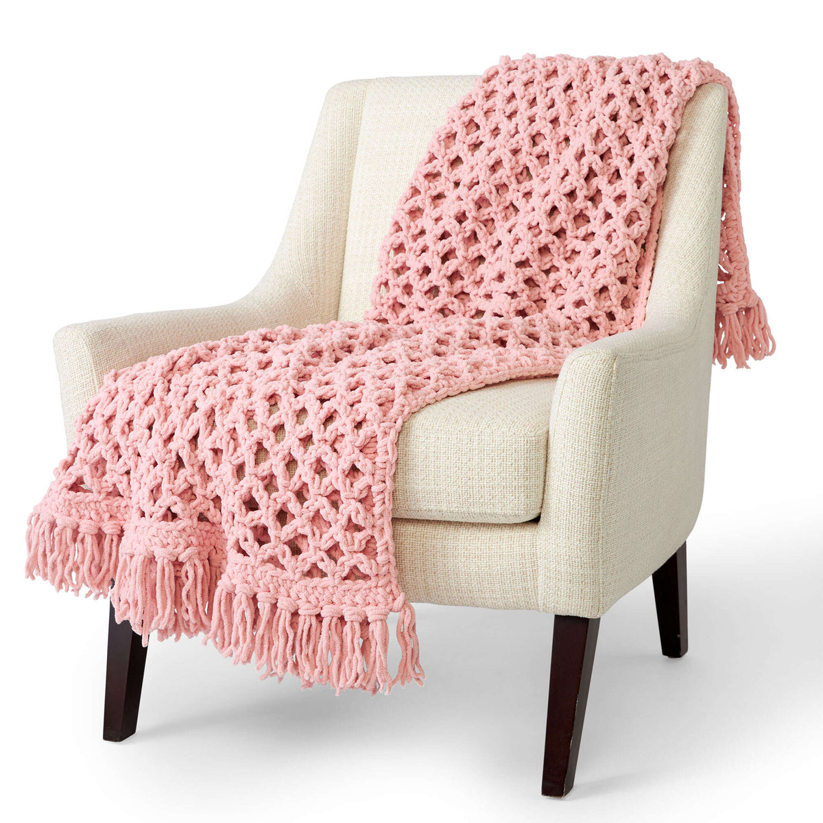 Crochet Blanket made in Bernat Blanket yarn