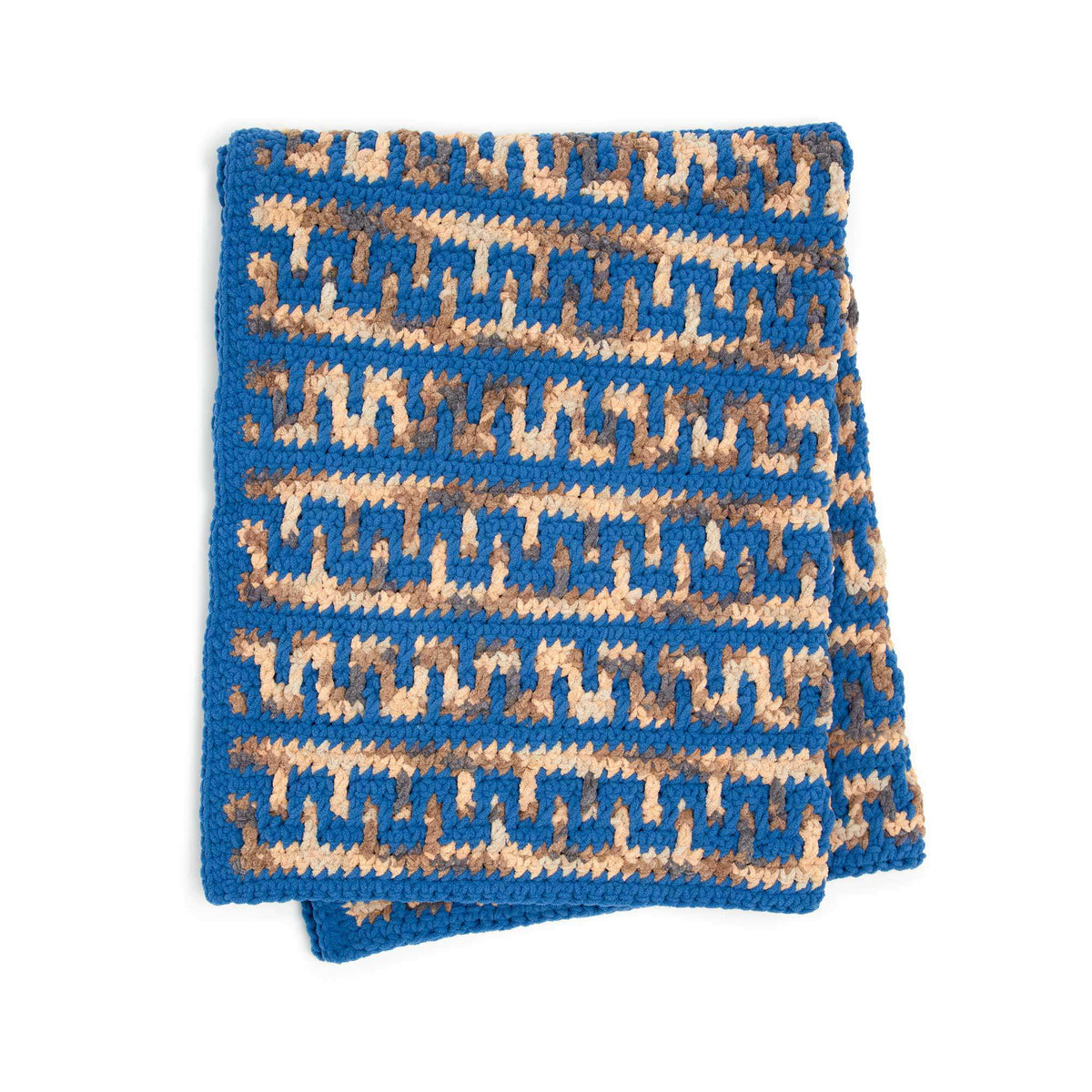 Crochet Blanket made in Bernat Blanket yarn
