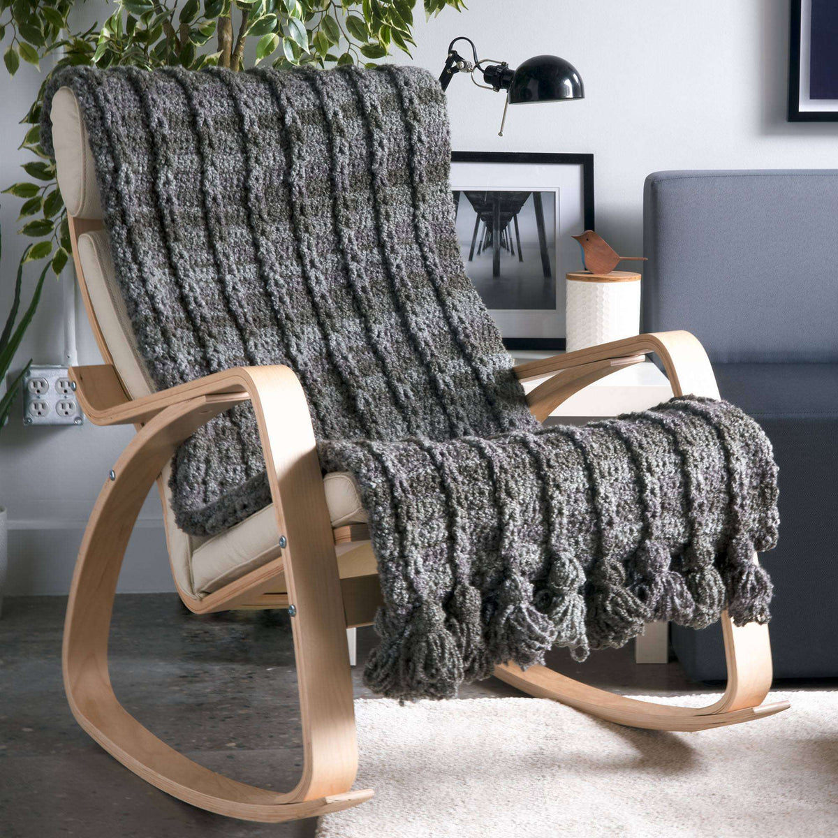 Crochet Blanket made in Bernat Toasty yarn