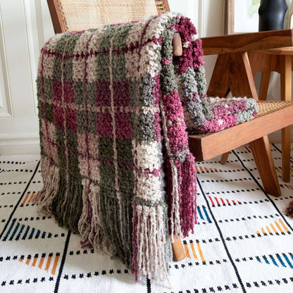 Bernat Mad for Plaid Crochet Blanket Crochet Blanket made in Bernat Toasty yarn