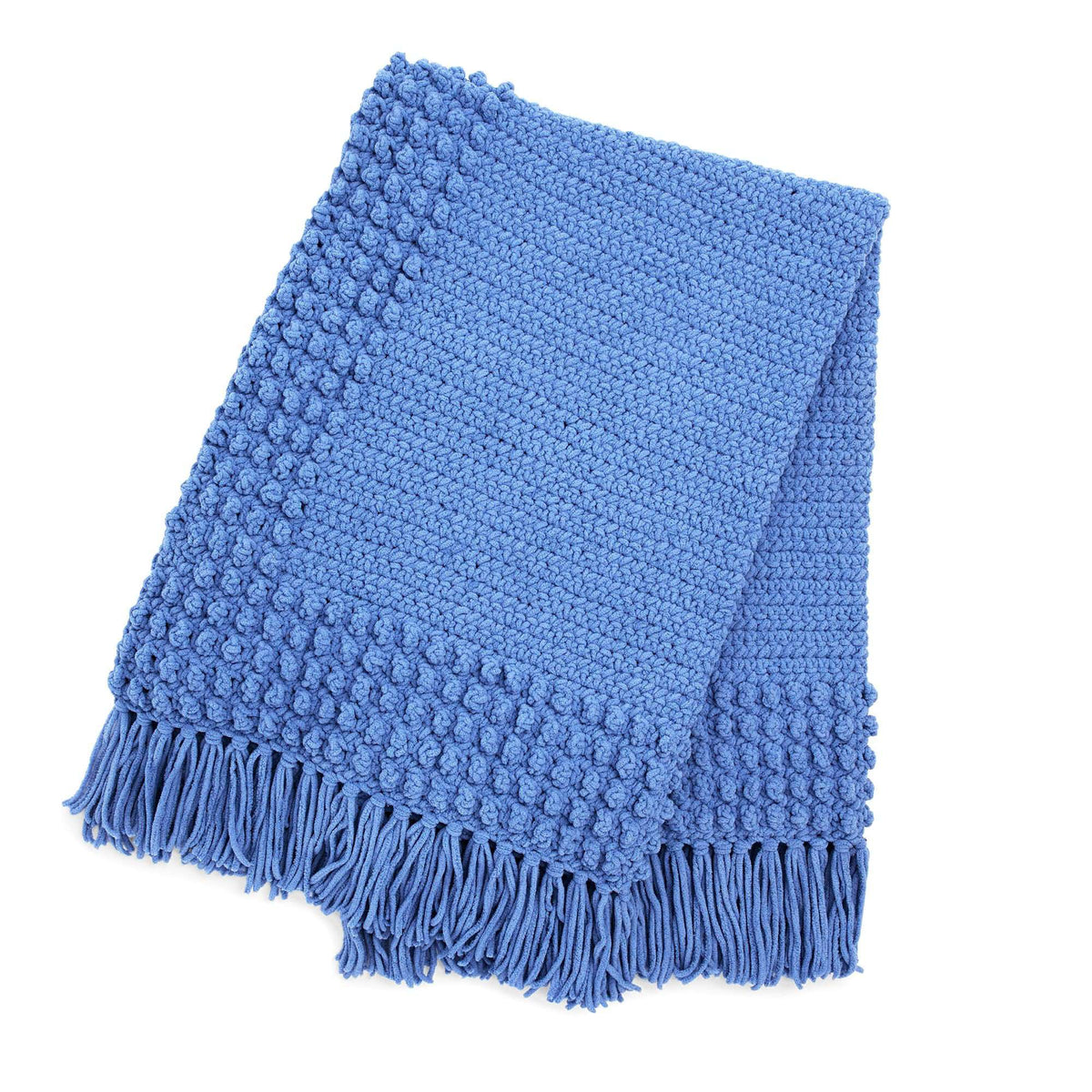 Crochet Blanket made in Bernat Blanket Sparkle yarn