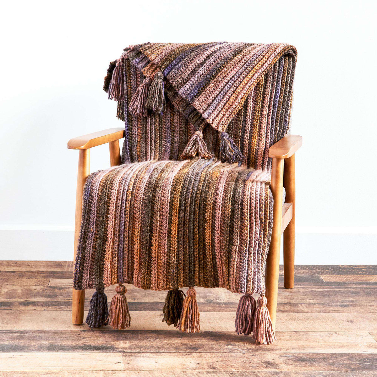 Crochet Blanket made in Bernat Symphony yarn