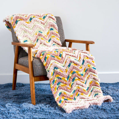 Bernat Chevron Cottage Crochet Blanket Crochet Blanket made in Bernat Casa yarn