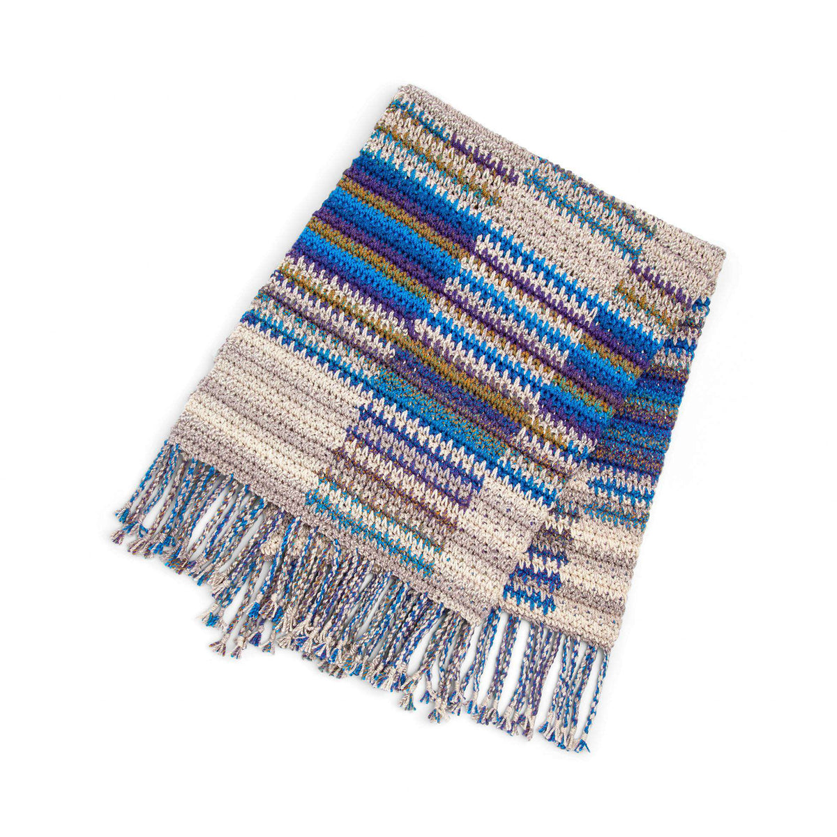 Crochet Blanket made in Bernat Wavelength yarn