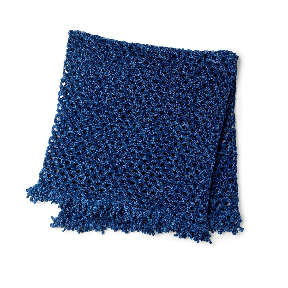 Crochet Blanket made in Bernat Velvet yarn