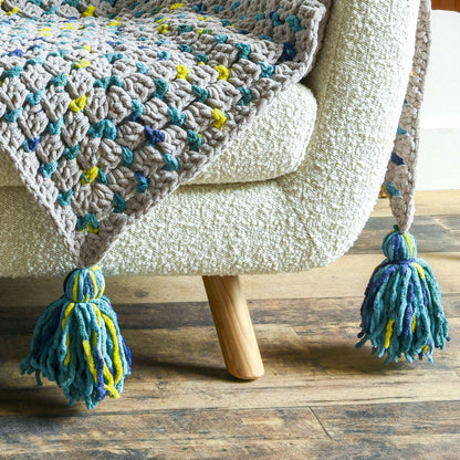 Bernat Crochet Square Flair Blanket Crochet Blanket made in Bernat Blanket yarn