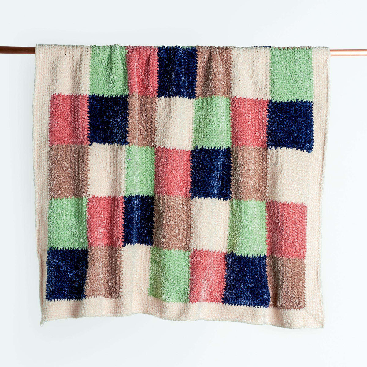 Crochet Blanket made in Bernat Baby Velvet yarn