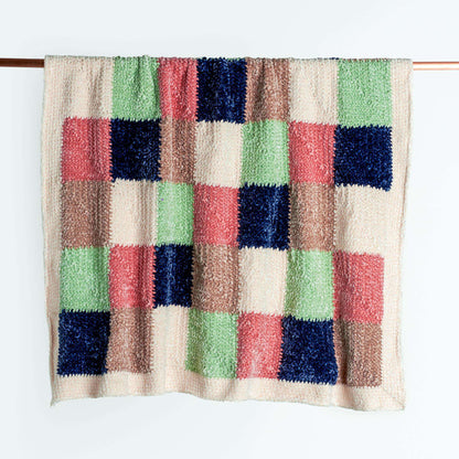 Bernat Hip to Be Square Crochet Baby Blanket Crochet Blanket made in Bernat Baby Velvet yarn