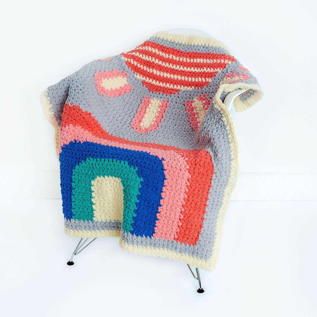 Crochet Blanket made in Bernat Baby Blanket yarn