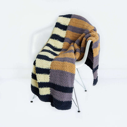 Bernat Layers of Stripes Crochet Blanket Crochet Blanket made in Bernat Blanket yarn