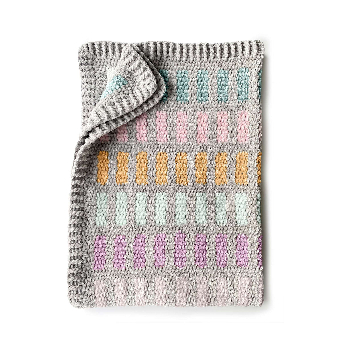 Crochet Blanket made in Bernat Baby Velvet yarn