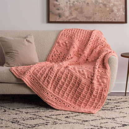 Bernat Blanket Sparkle Crochet Sampler Blanket Crochet Blanket made in Bernat Blanket Sparkle yarn