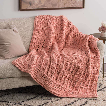 Bernat Blanket Sparkle Crochet Sampler Blanket Crochet Blanket made in Bernat Blanket Sparkle yarn