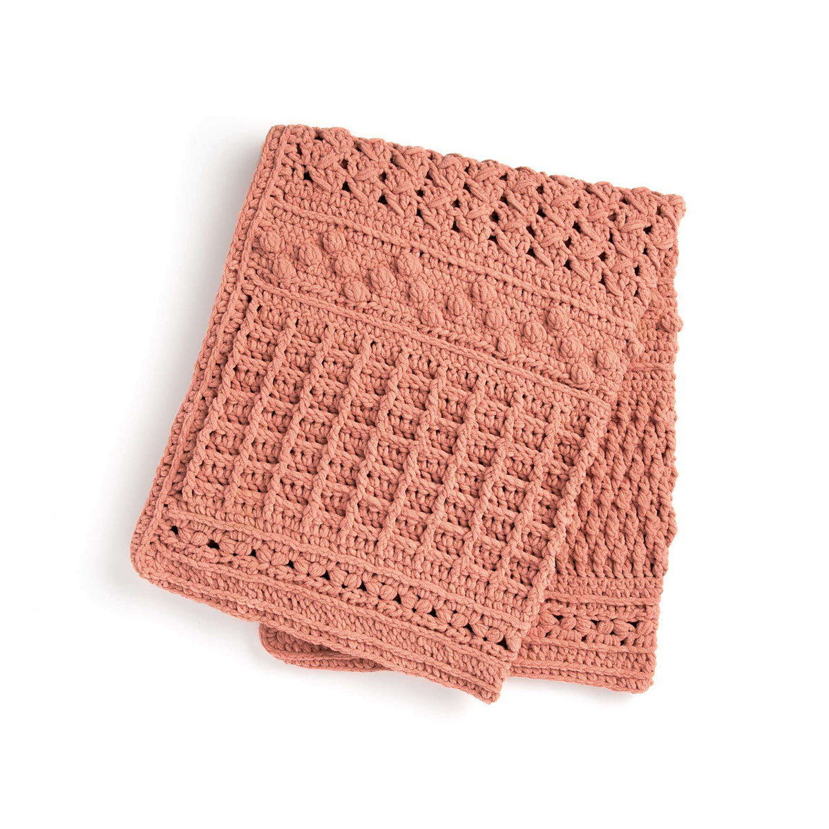 Crochet Blanket made in Bernat Blanket Sparkle yarn
