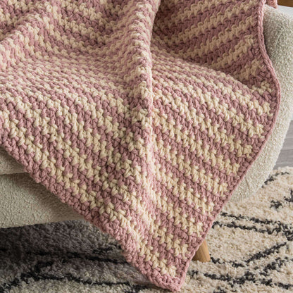 Bernat Sparkle Sawtooth Afghan Crochet Blanket made in Bernat Blanket Sparkle yarn