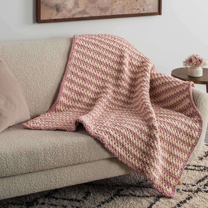 Bernat Sparkle Sawtooth Afghan Crochet Blanket made in Bernat Blanket Sparkle yarn