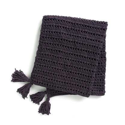 Bernat Bead Stitch Stripes Crochet Blanket Lead