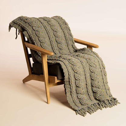 Bernat Confetti Crochet Cables Afghan Crochet Blanket made in Bernat Blanket Confetti yarn