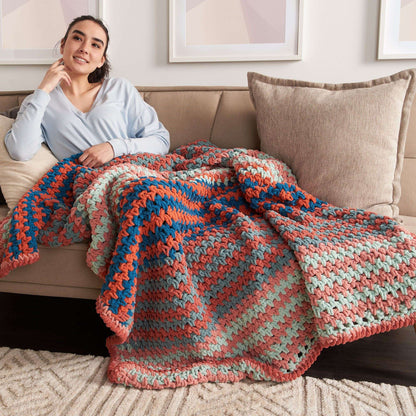 Bernat Touch of Texture Crochet Blanket Single Size