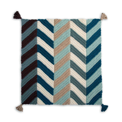 Bernat Ridged Chevron Crochet Blanket Crochet Blanket made in Bernat Blanket O'Go yarn