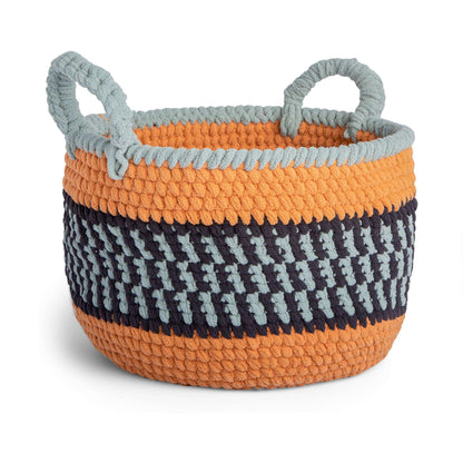 Bernat Split Sc Colorwork Crochet Basket Crochet Basket made in Bernat Blanket O'Go yarn