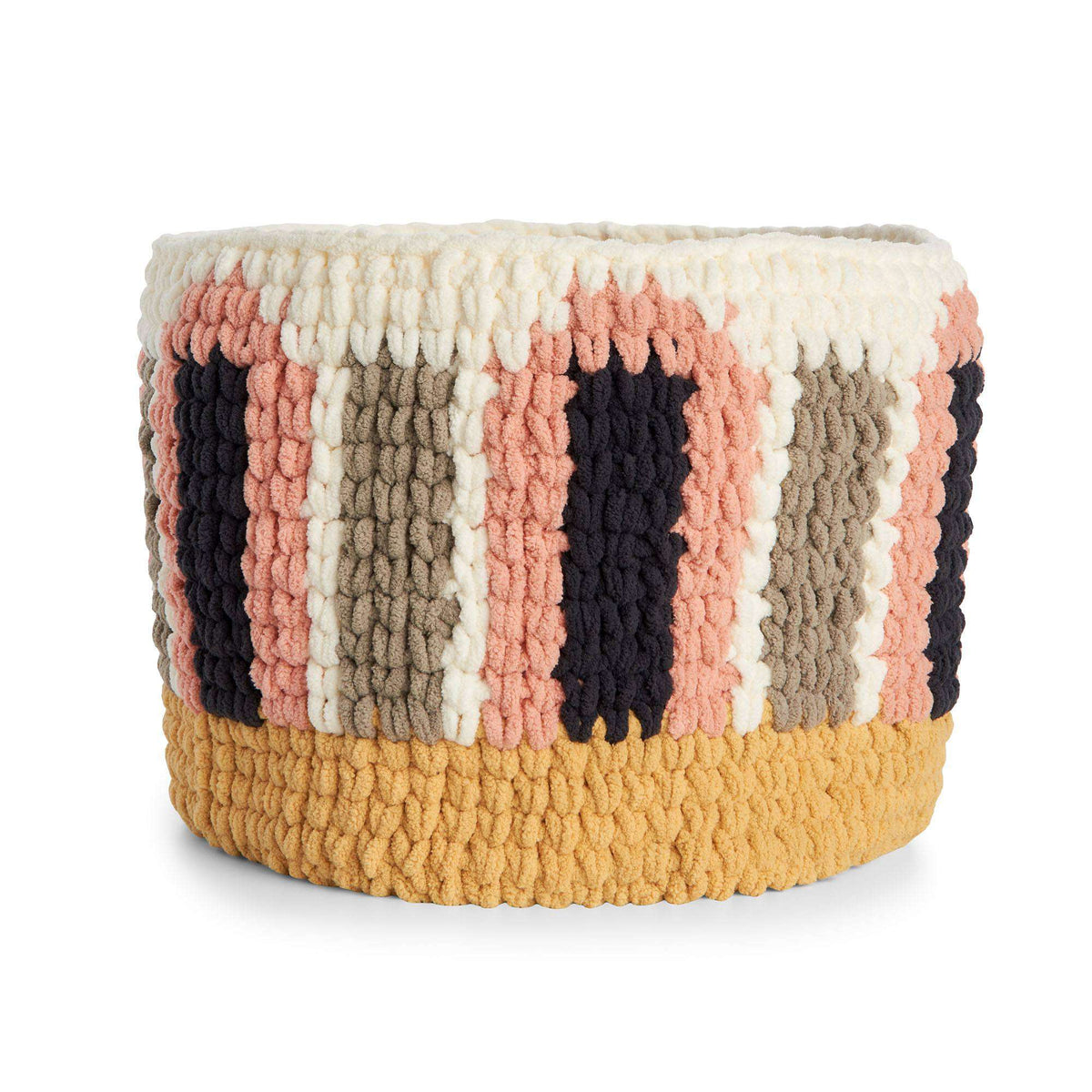 Crochet Basket made in Bernat Blanket O'Go yarn