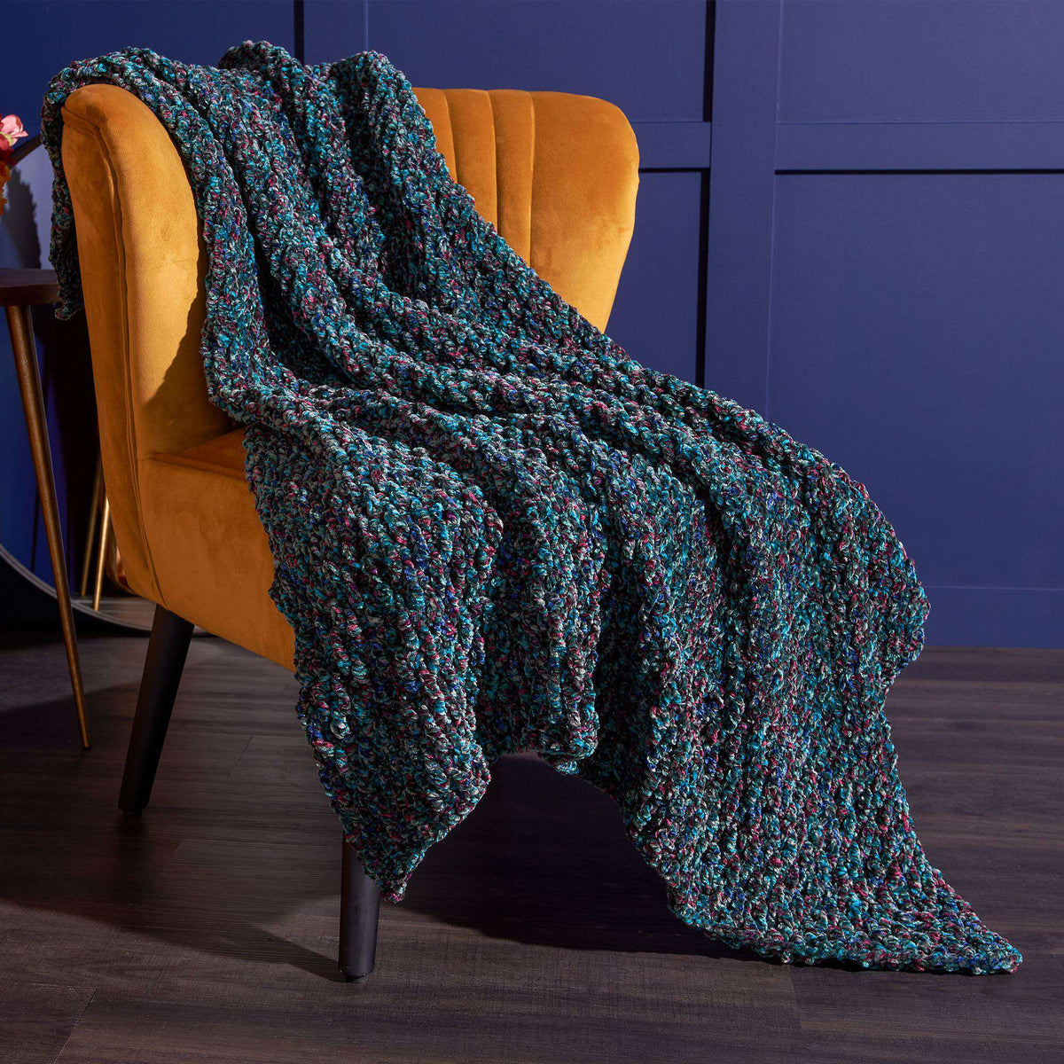 Crochet Blanket made in Bernat Velvet Twist yarn