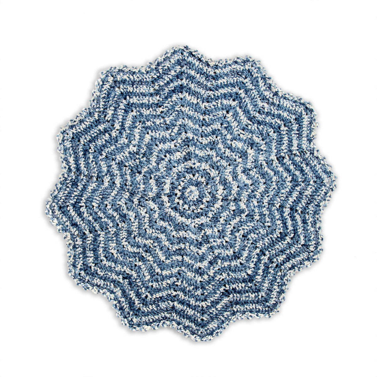 Crochet Blanket made in Bernat Blanket Confetti yarn