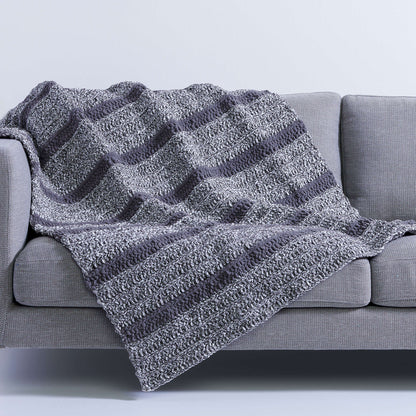 Bernat Speckle Stripes Crochet Blanket Crochet Blanket made in Bernat Blanket yarn