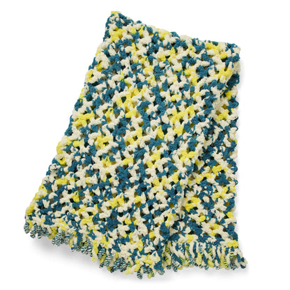 Bernat Crochet Openwork Fringed Blanket Crochet Blanket made in Bernat Blanket Extra yarn