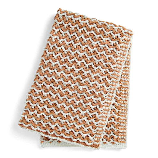 Crochet Blanket made in Bernat Forever Fleece yarn