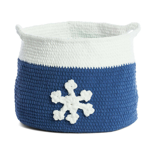 Crochet Basket made in Bernat Blanket yarn