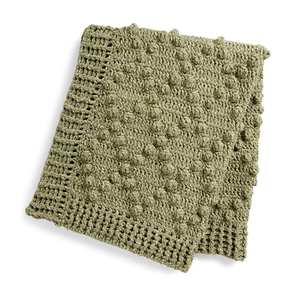 Bernat Blanket Speckle Crochet Diamond Popcorn Blanket Crochet Blanket made in Bernat Blanket Speckle yarn